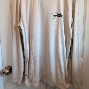 Men's Long-Sleeve Performance Shirt in Cream